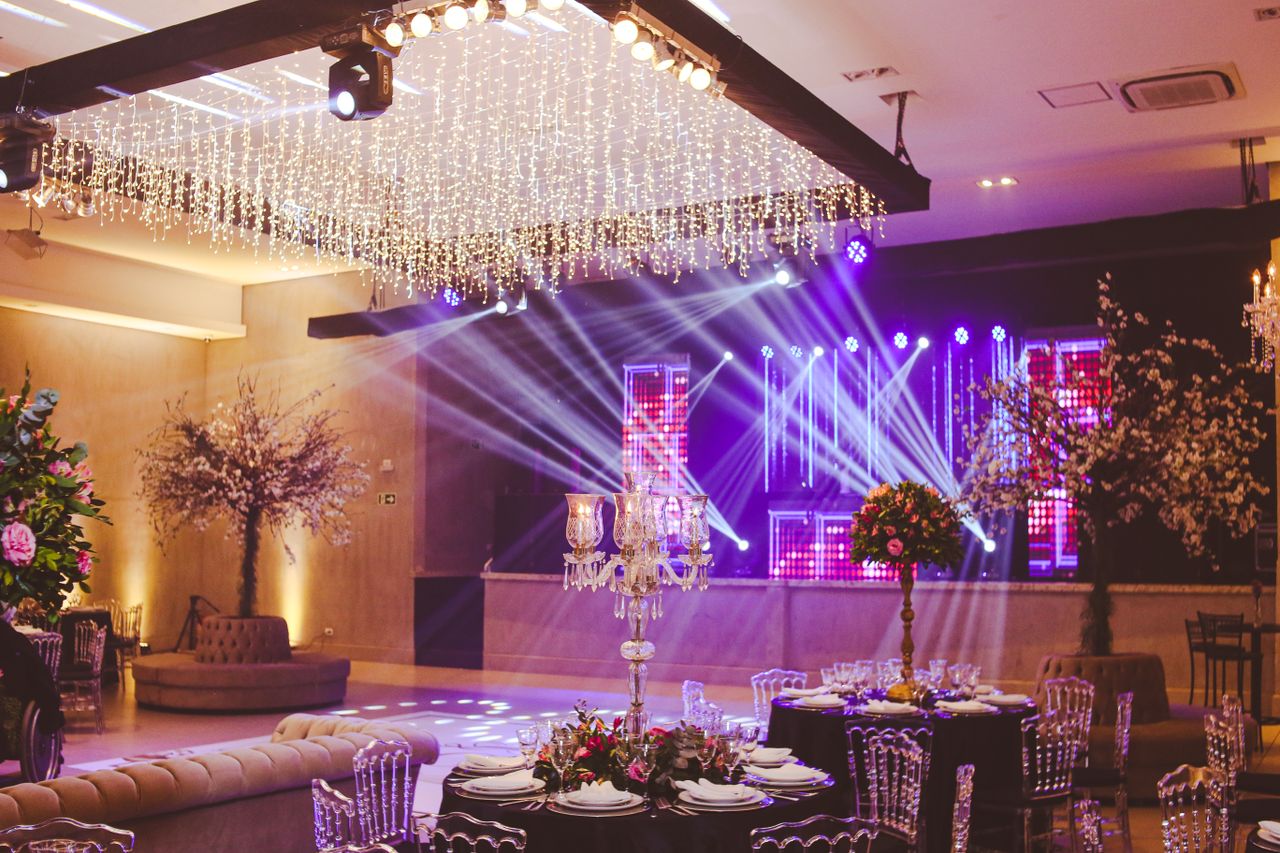 Wedding reception lighting