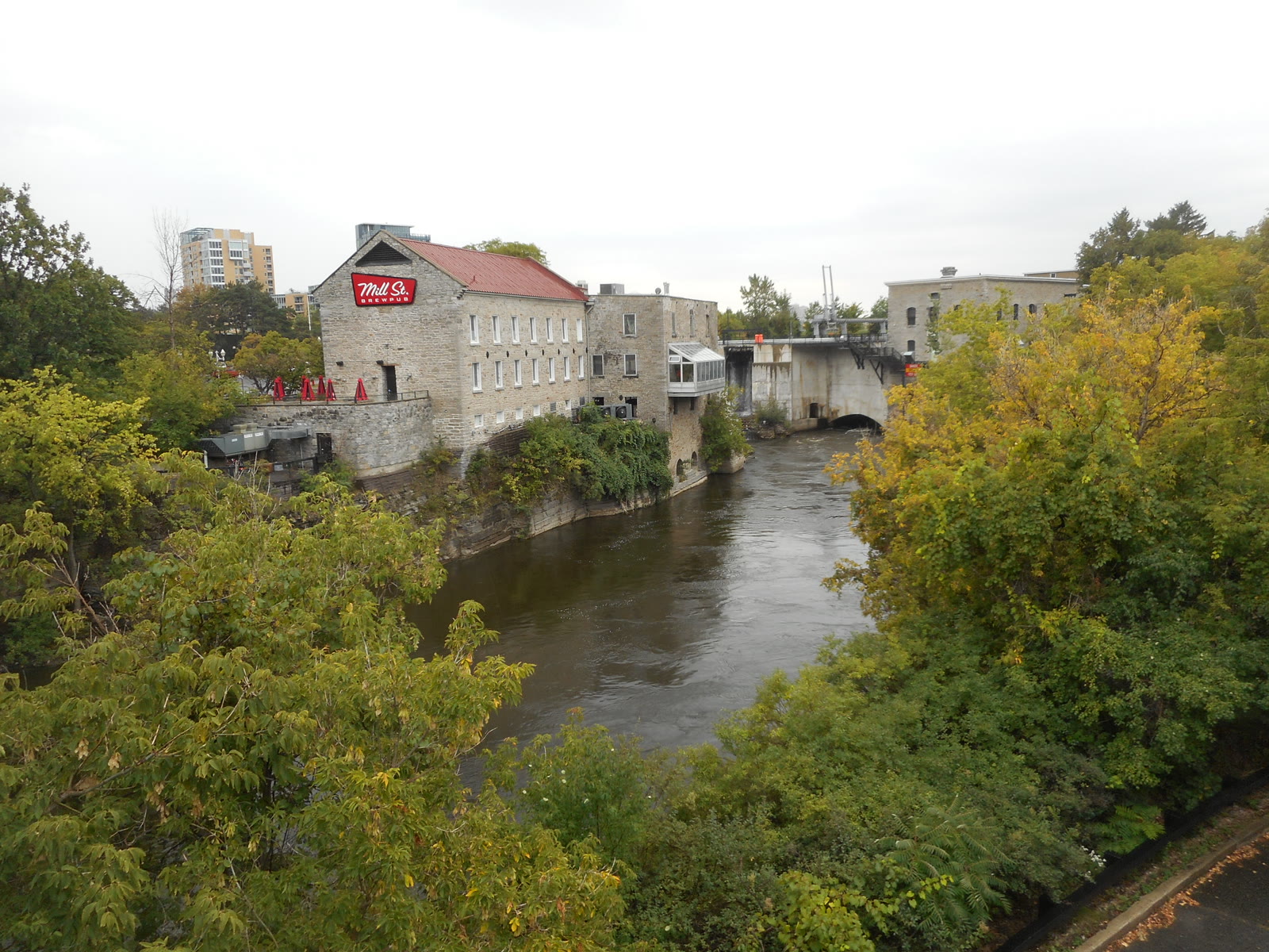 Mill Street Brew Pub in the Thompson-Perkins Mill, a limestone building on the Ottawa River in LeBreton Flats